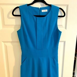 Calvin Klein size 4 blue dress with pockets